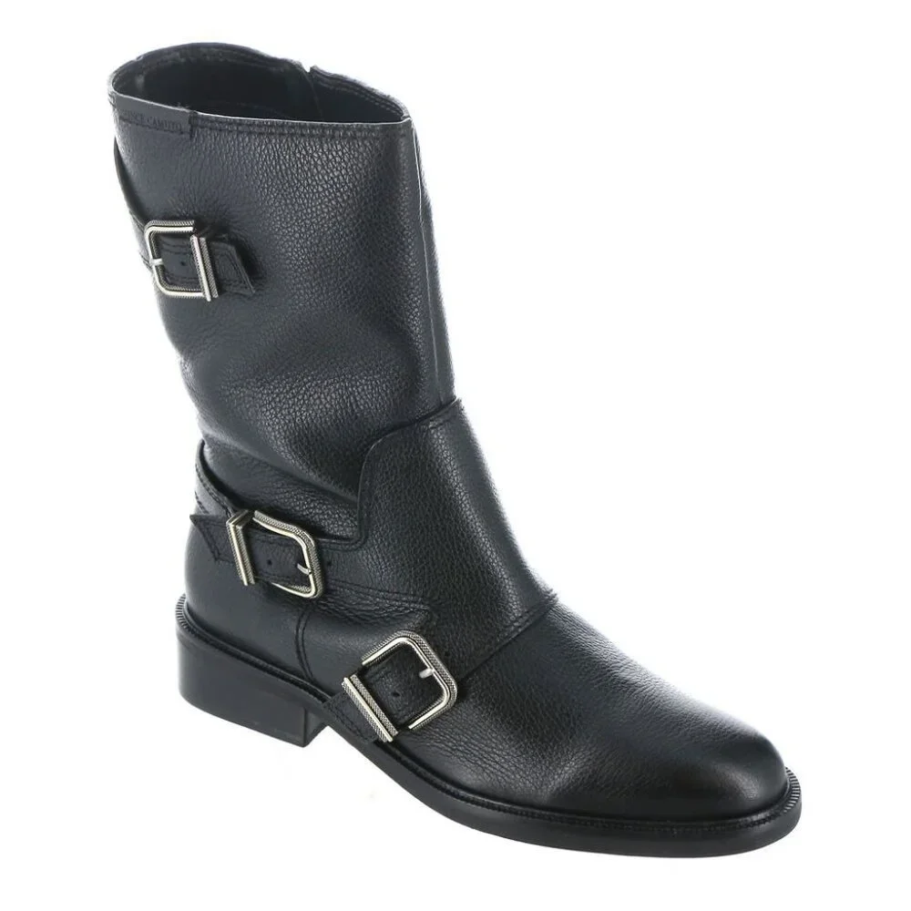 🆕 VINCE CAMUTO Alicenta Moto Bootie Boots 36, 5.5 Black - Picture 2 of 13